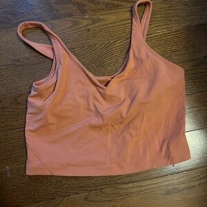 Light copper lululemon define crop top